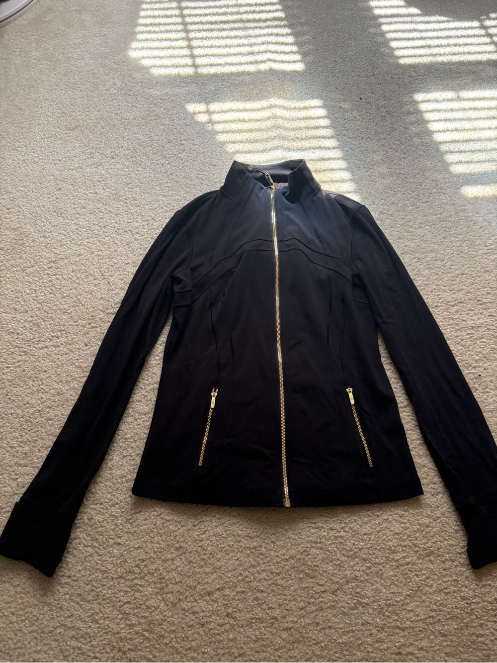 lululemon define jacket black with gold